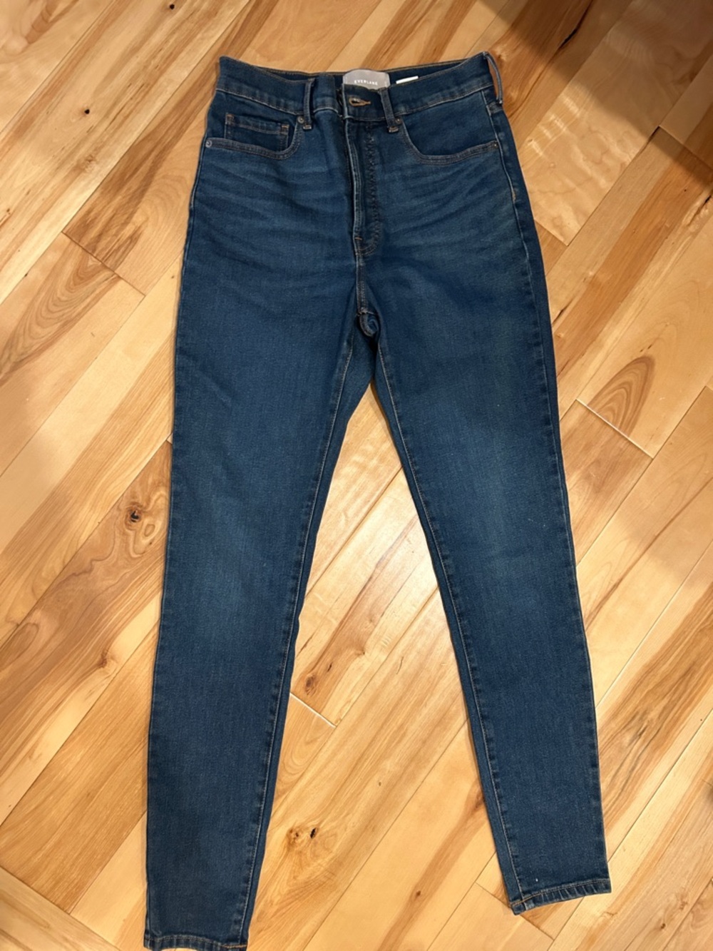 Everlane High-Rise Skinny Jeans - Dark Blue 28T